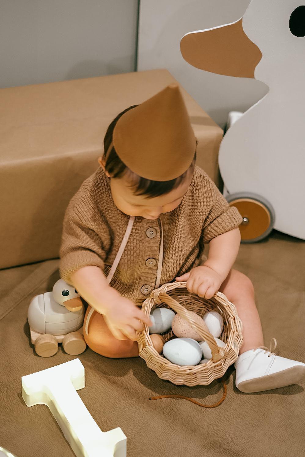 BAISIK Party Hat, Tan - Hello Little Birdie