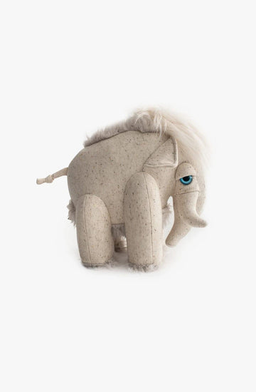 BigStuffed Small Albino Mammoth, Children's Handmade Stuffed Animal- Hello Little Birdie