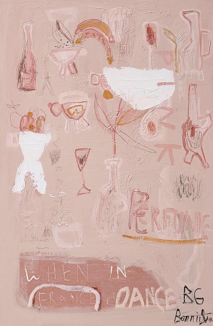 Bonnie Gray Art Print, Artwork, Pink Perfume - Hello Little Birdie
