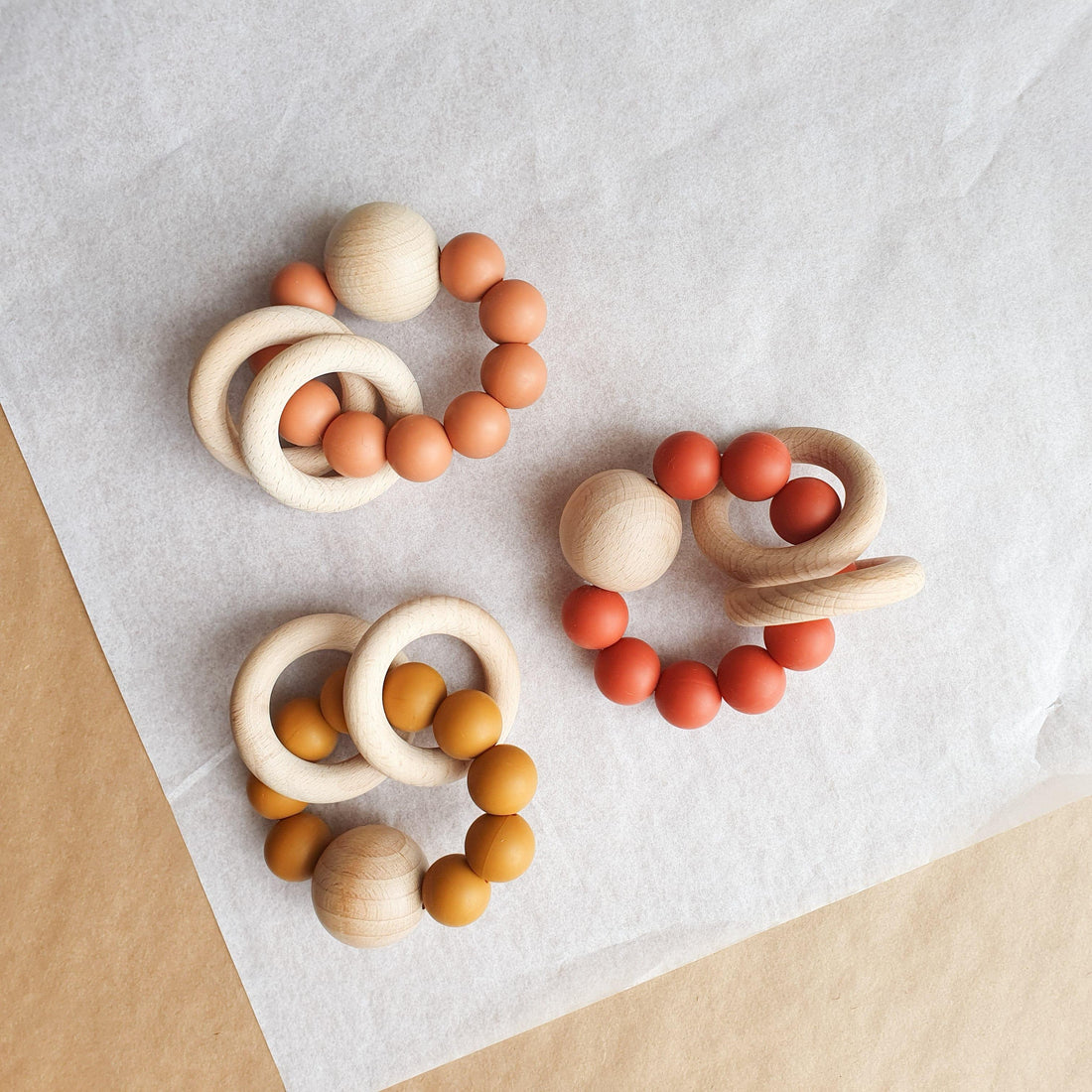 Dove and Dovelet SATURN Silicone Teething Toy, Canyon - Hello Little Birdie
