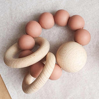 Dove and Dovelet SATURN Silicone Teething Toy, Desert Rose - Hello Little Birdie