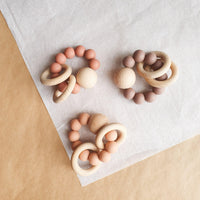 Dove and Dovelet SATURN Silicone Teething Toy, Desert Rose - Hello Little Birdie