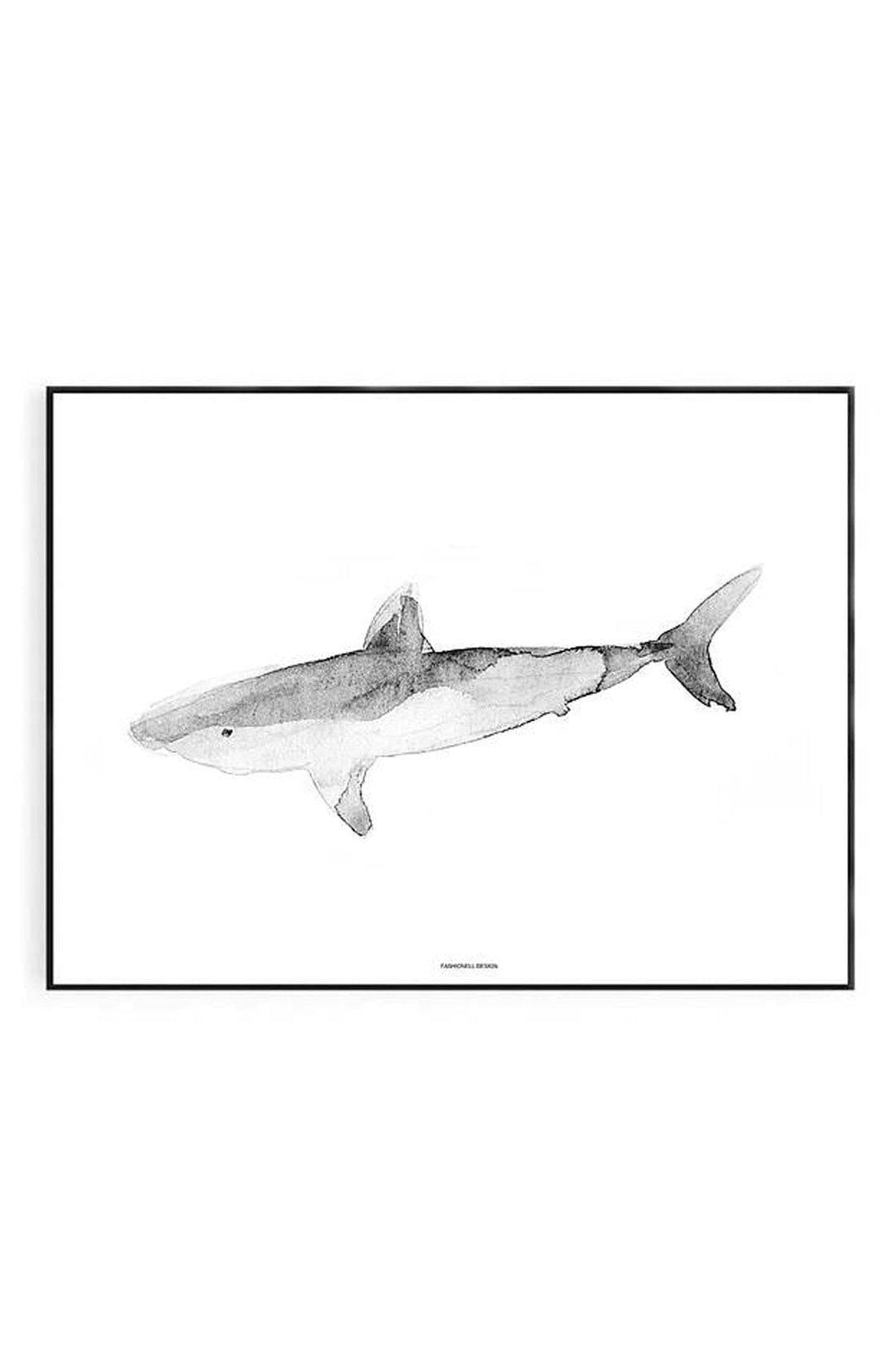 Fahionell Shark Print 40 x 50cm - Hello Little Birdie