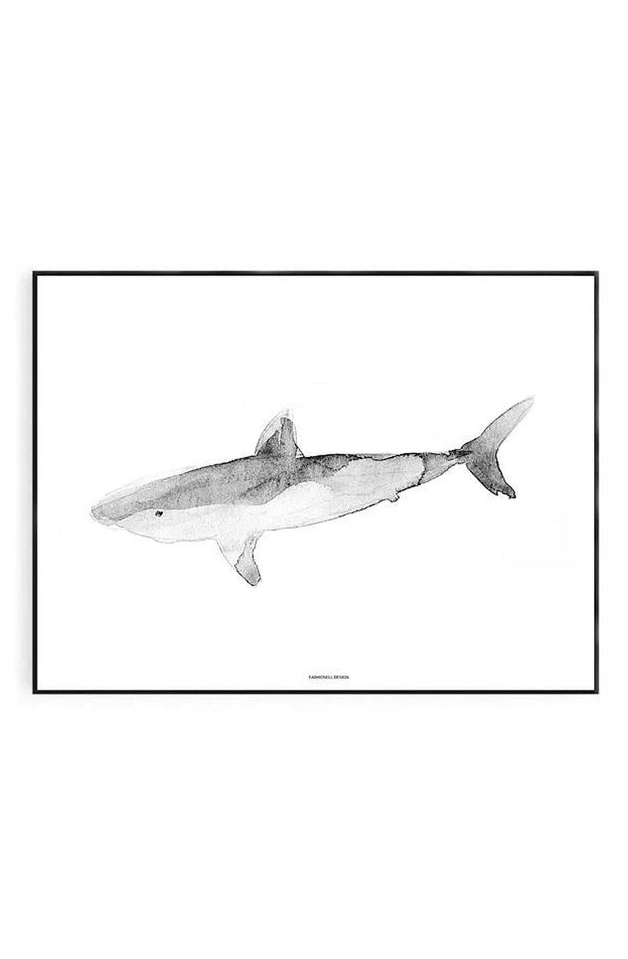 Fahionell Shark Print 40 x 50cm - Hello Little Birdie