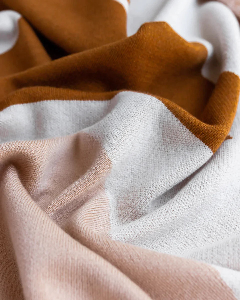 Hvid Blanket Folie, Rust & Apricot - Hello Little Birdie