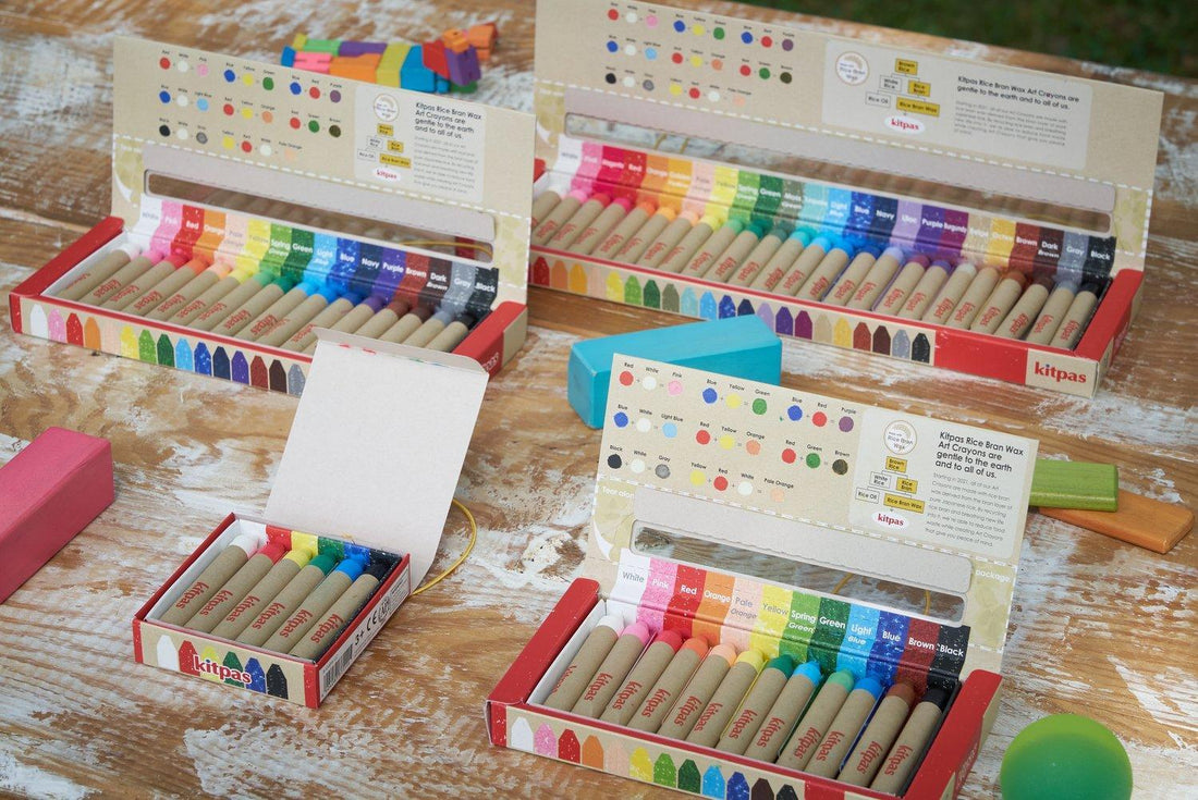 Kitpas Bath Crayons, 10 Colours with Sponge - Hello Little Birdie