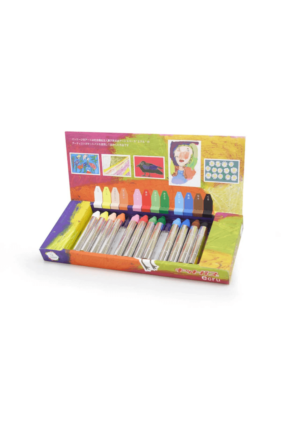 Kitpas Ecru Medium Stick Crayons 12 Colours - Hello Little Birdie