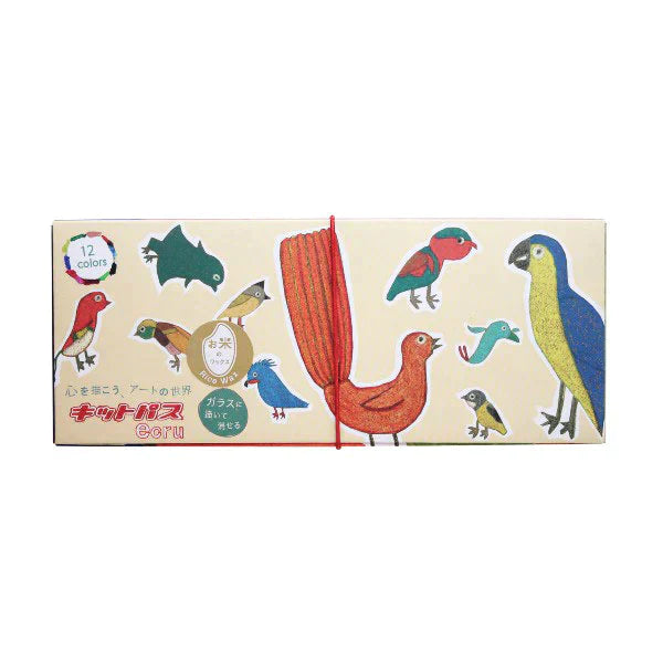 Kitpas Ecru Medium Stick Crayons 12 Colours - Hello Little Birdie