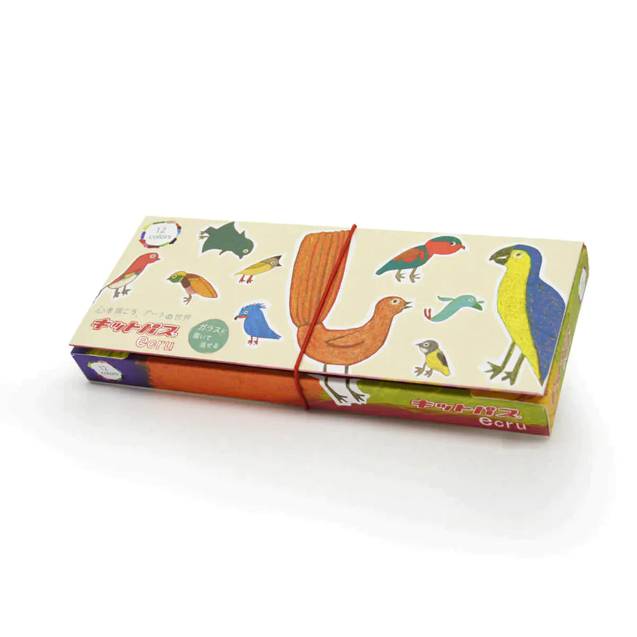 Kitpas Ecru Medium Stick Crayons 12 Colours - Hello Little Birdie