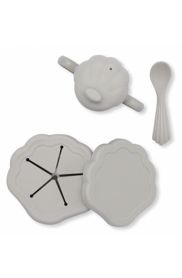 Konges Sløjd Silicone Clam Set, Warm Grey - Hello Little Birdie