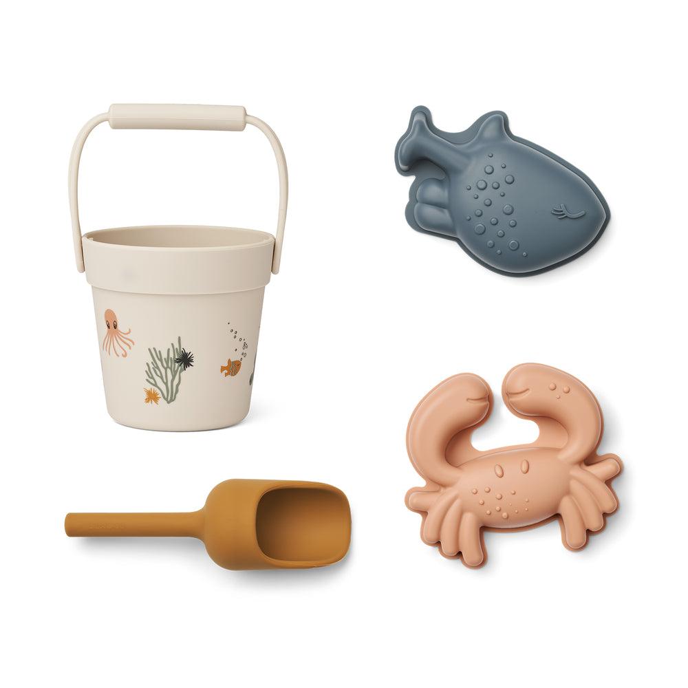 Liewood Kit Mini Sea Creature Beach Set, Sea Creature & Sandy - Hello Little Birdie