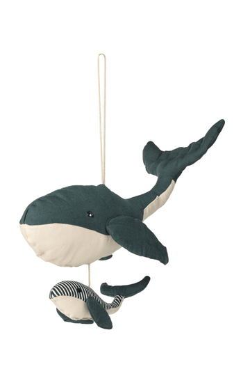 Liewood Levy Whale Mobile, Whale Blue - Hello Little Birdie