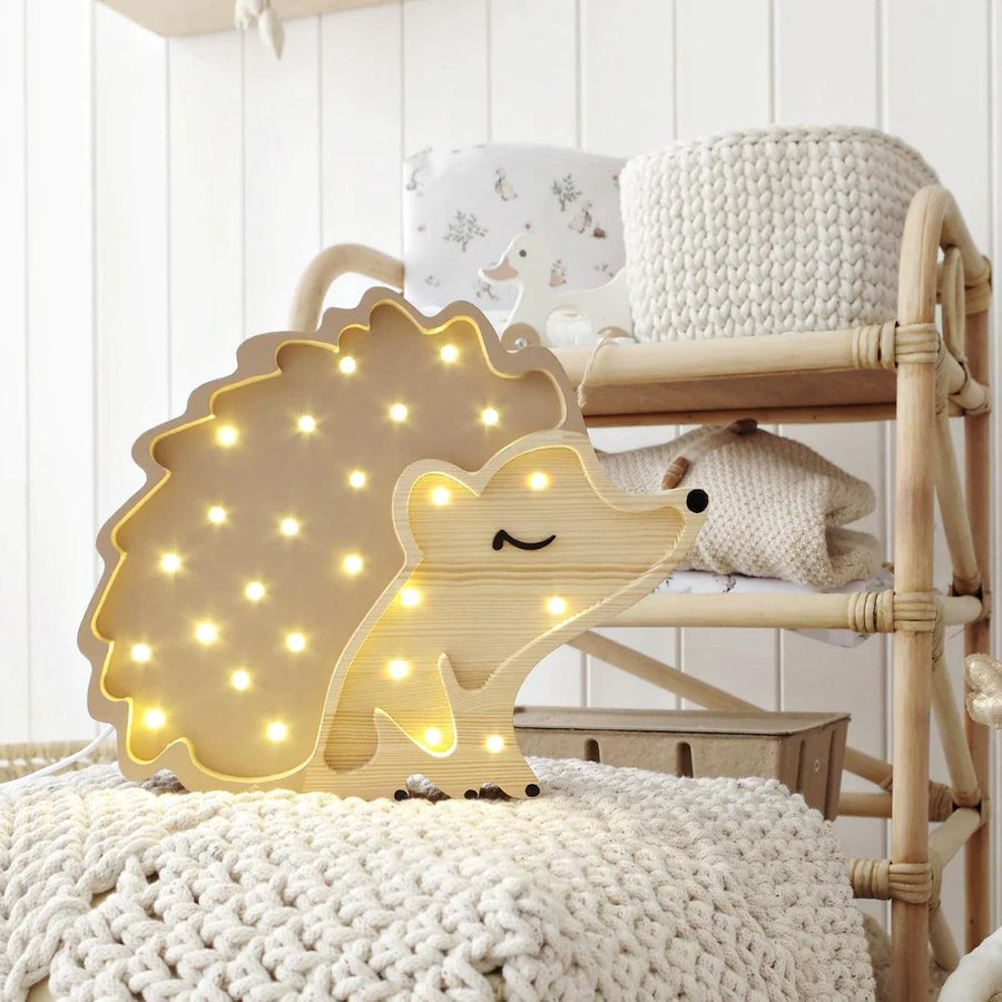 Little Lights Hedgehog Lamp, Autumn Brown - Hello Little Birdie