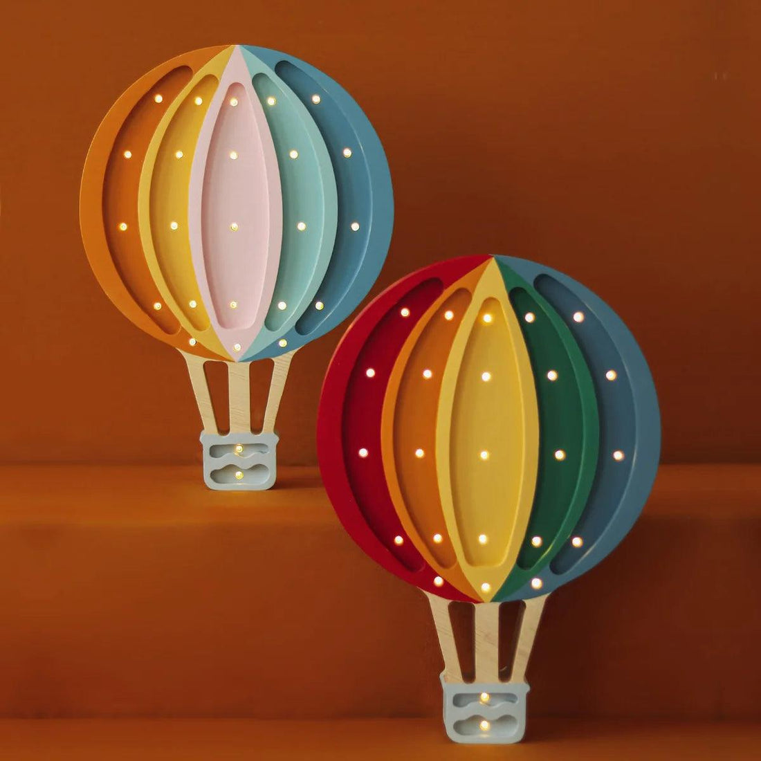 Little Lights Hot Air Balloon, Retro Rainbow - Hello Little Birdie