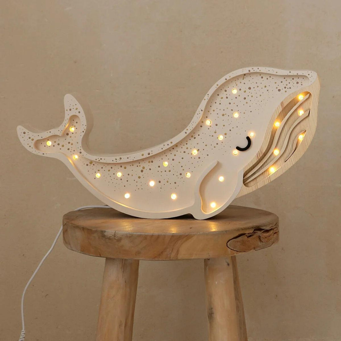 Little Lights Whale Lamp, Albino White - Hello Little Birdie