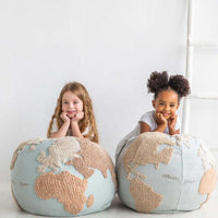 Lorena Canals, Pouf World Map - Hello Little Birdie