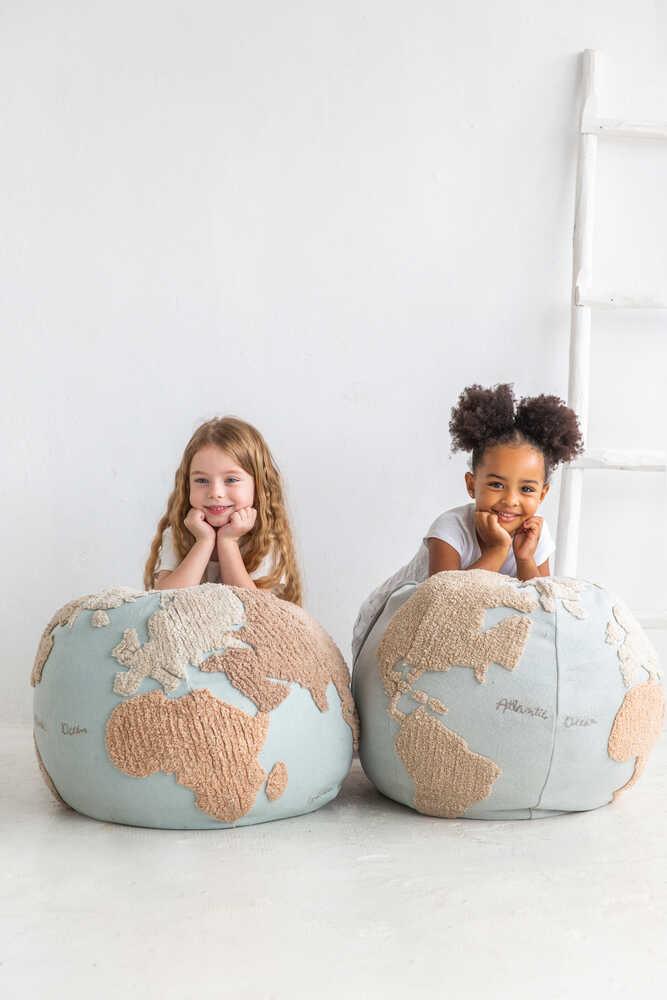 Lorena Canals, Pouf World Map - Hello Little Birdie