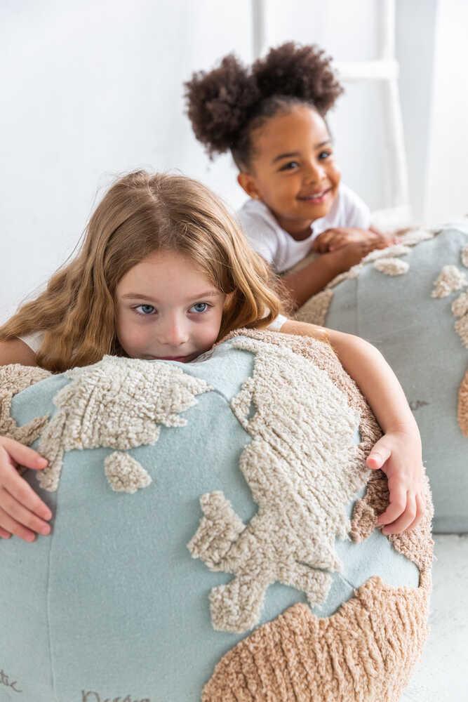 Lorena Canals, Pouf World Map - Hello Little Birdie