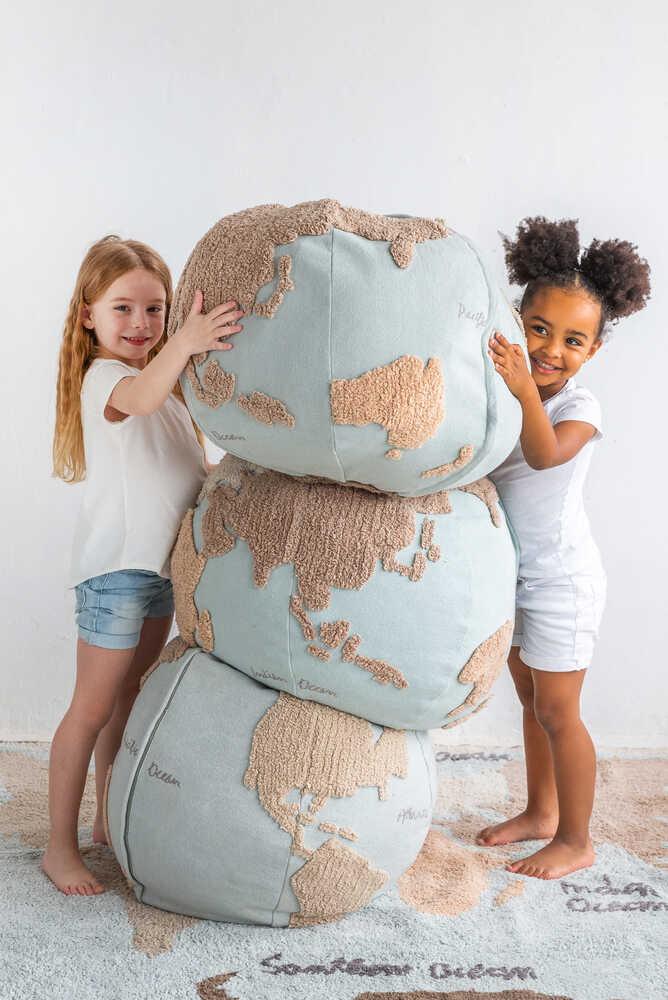 Lorena Canals, Pouf World Map - Hello Little Birdie