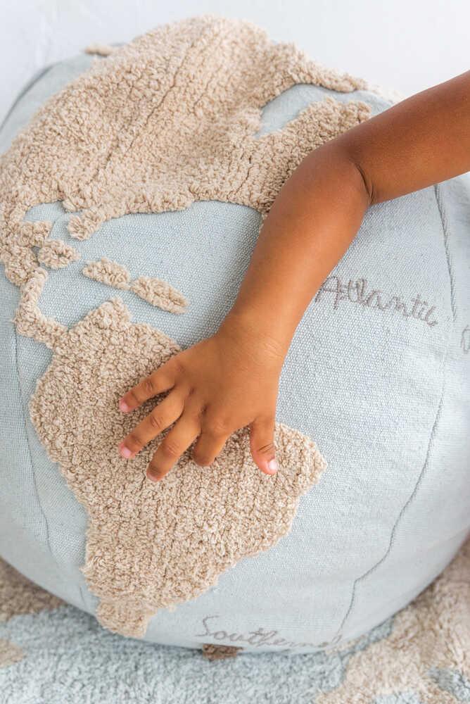 Lorena Canals, Pouf World Map - Hello Little Birdie