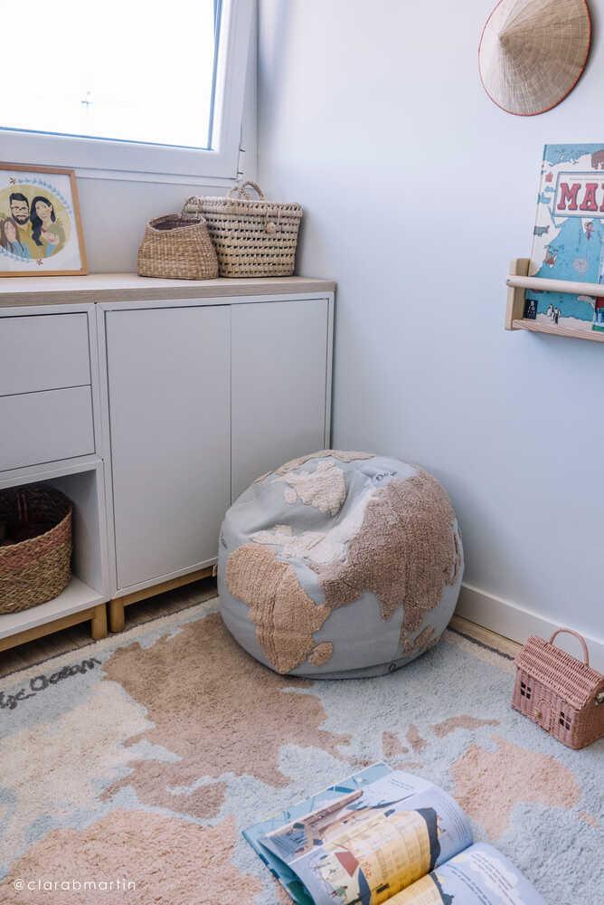 Lorena Canals, Pouf World Map - Hello Little Birdie