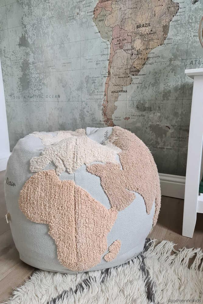Lorena Canals, Pouf World Map - Hello Little Birdie
