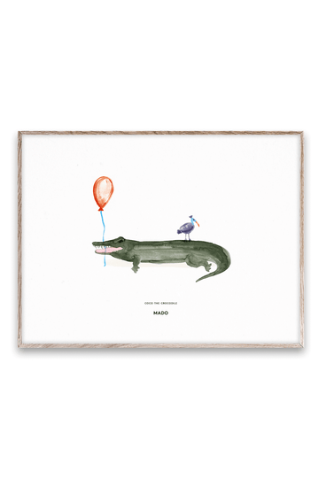 Mado Coco the Crocodile Print, 30cm x 40cm - Hello Little Birdie