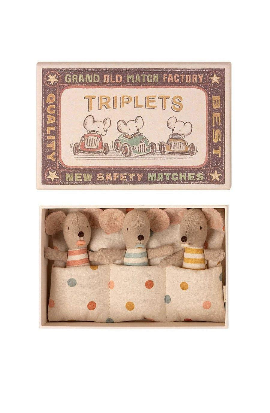 Maileg Baby Mice Triplets in matchbox - Hello Little Birdie