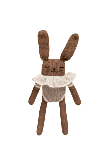 Main Sauvage Bunny Knitted Soft Toy, Oat Bodysuit - Hello Little Birdie