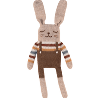 Main Sauvage Bunny Knitted Soft Toy, Rainbow Sweater - Hello Little Birdie