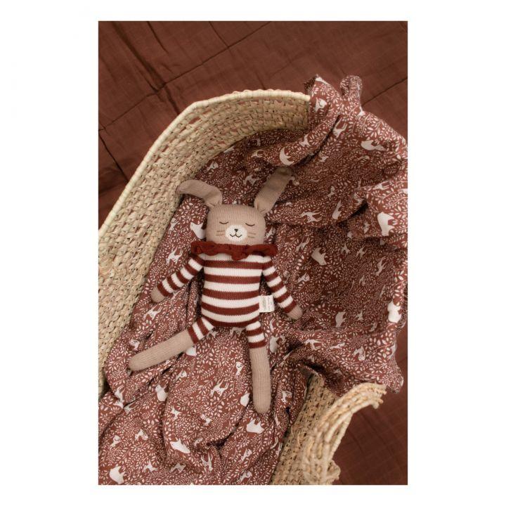 Main Sauvage Knitted Big Bunny Soft Toy, Sienna Striped Romper - Hello Little Birdie