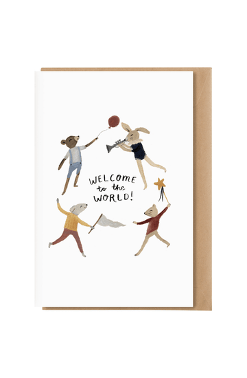 Main Sauvage Welcome to the World Greeting Card - Hello Little Birdie