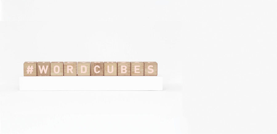 Maison Deux, Alphabet Word Cubes Blush - Hello Little Birdie