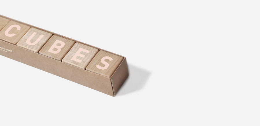 Maison Deux, Alphabet Word Cubes Blush - Hello Little Birdie