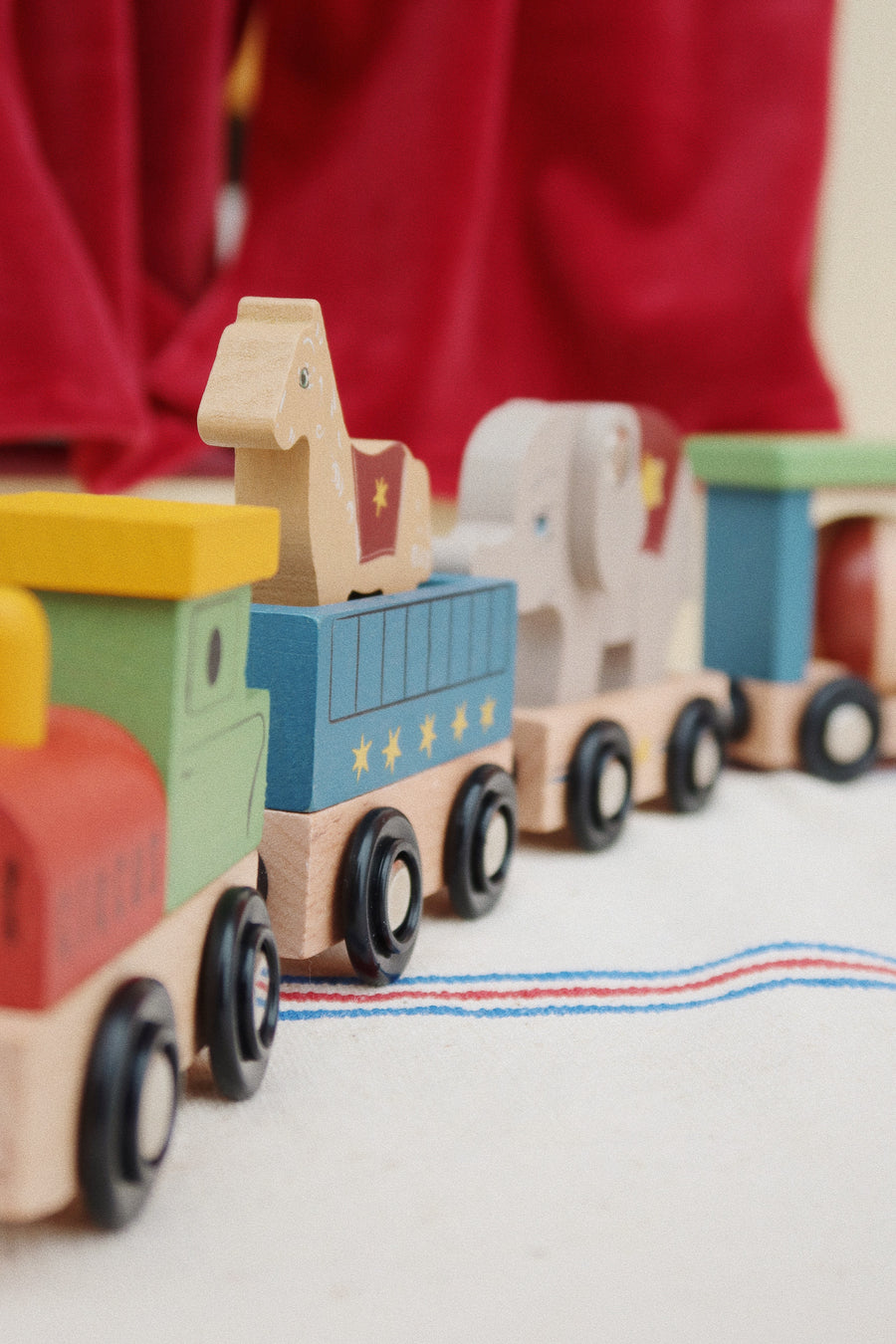 Konges Slojd Wooden Animal Train, Multi