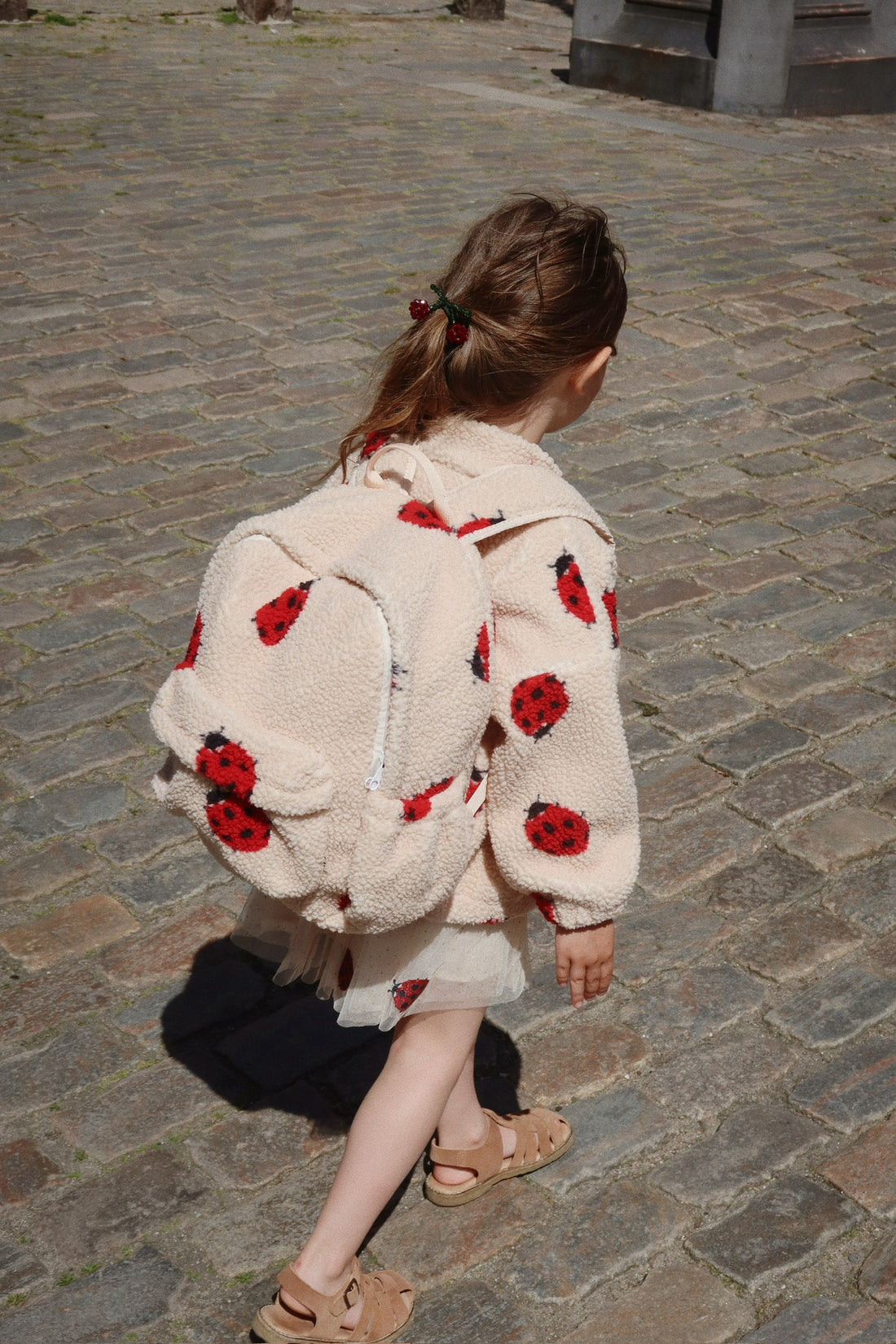 Konges Slojd Jody Teddy Backpack, Ladybug Sand