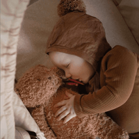 Moonie Organic Humming Bear Light and Sleep Aid, Cappuccino - Hello Little Birdie