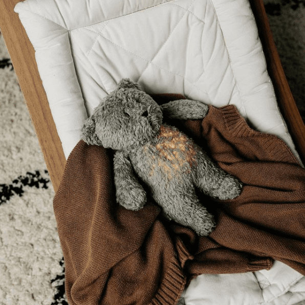 Moonie Organic Humming Bear Light and Sleep Aid, Grey - Hello Little Birdie