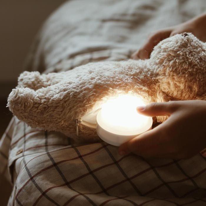 Moonie Organic Humming Bear Light and Sleep Aid, Grey - Hello Little Birdie