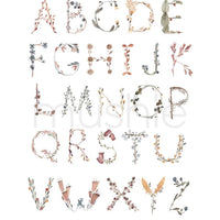 Mushie Alphabet Floral Poster - Hello Little Birdie