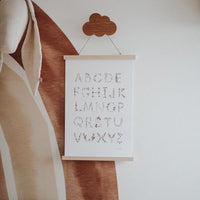 Mushie Alphabet Floral Poster - Hello Little Birdie