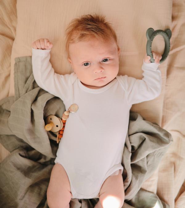 Mushie Bear Teether, Dried Thyme - Hello Little Birdie