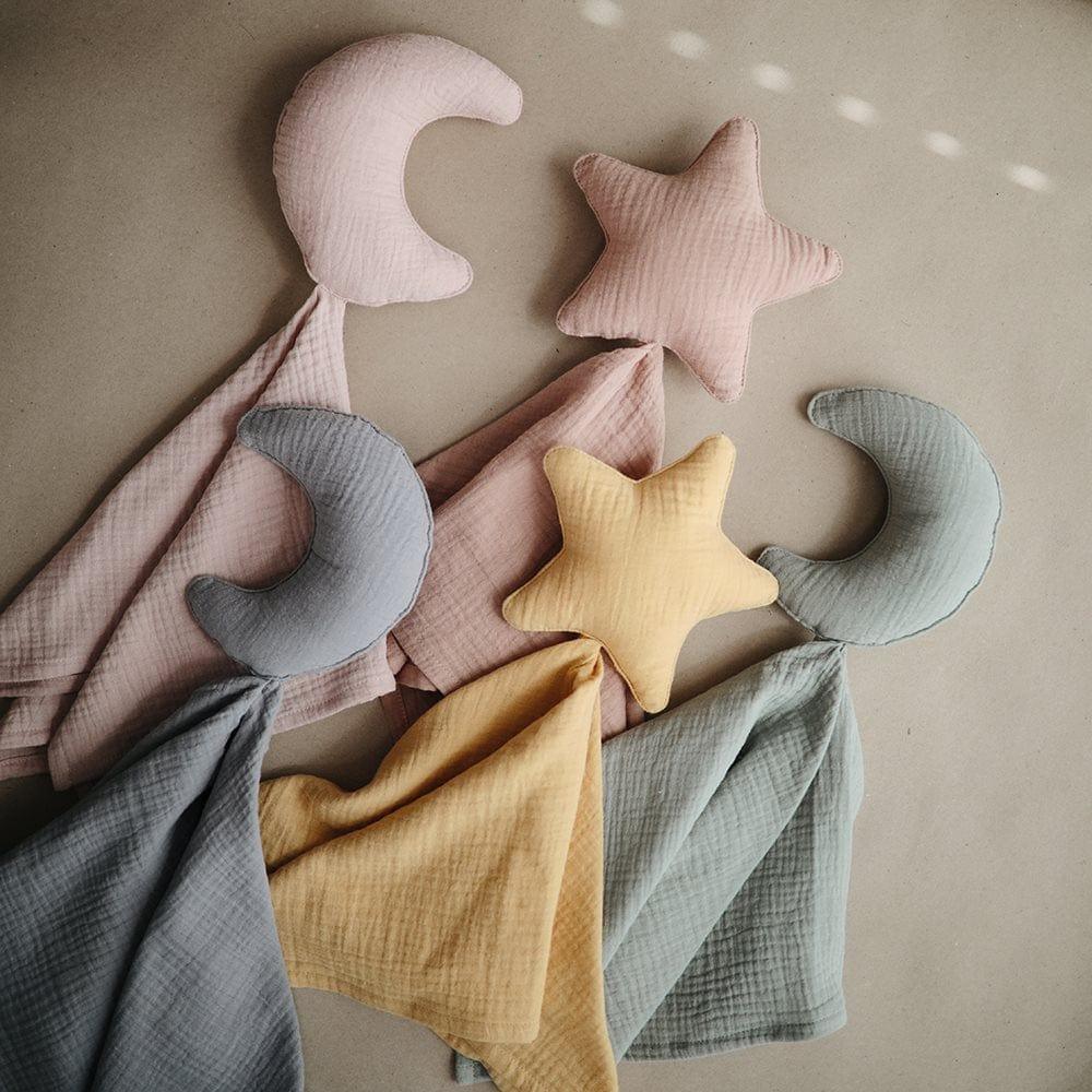 Mushie Lovey Blanket Comforter Moon Tradewinds - Hello Little Birdie