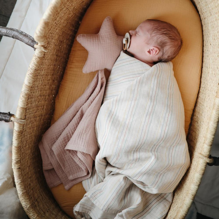 Mushie Lovey Blanket Comforter Star Natural - Hello Little Birdie