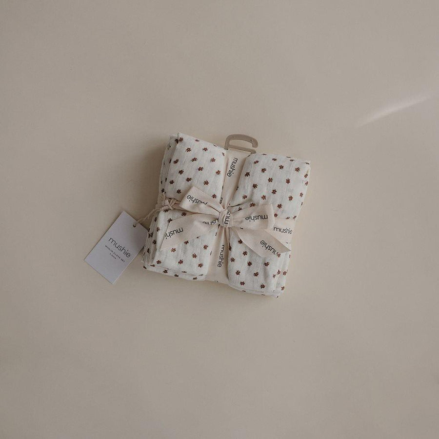 Mushie Muslin Cloth 3-Pack Bloom - Hello Little Birdie