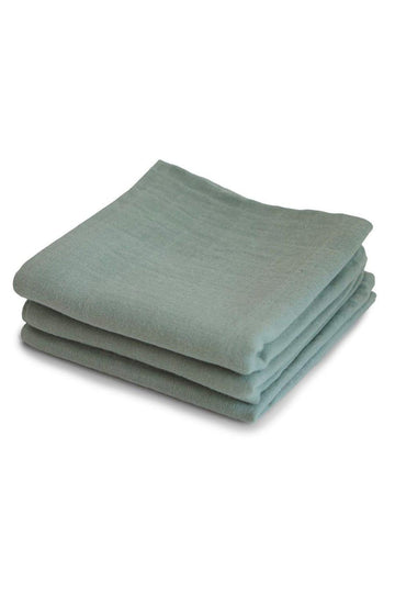 Mushie Muslin Cloth 3-Pack Sage - Hello Little Birdie