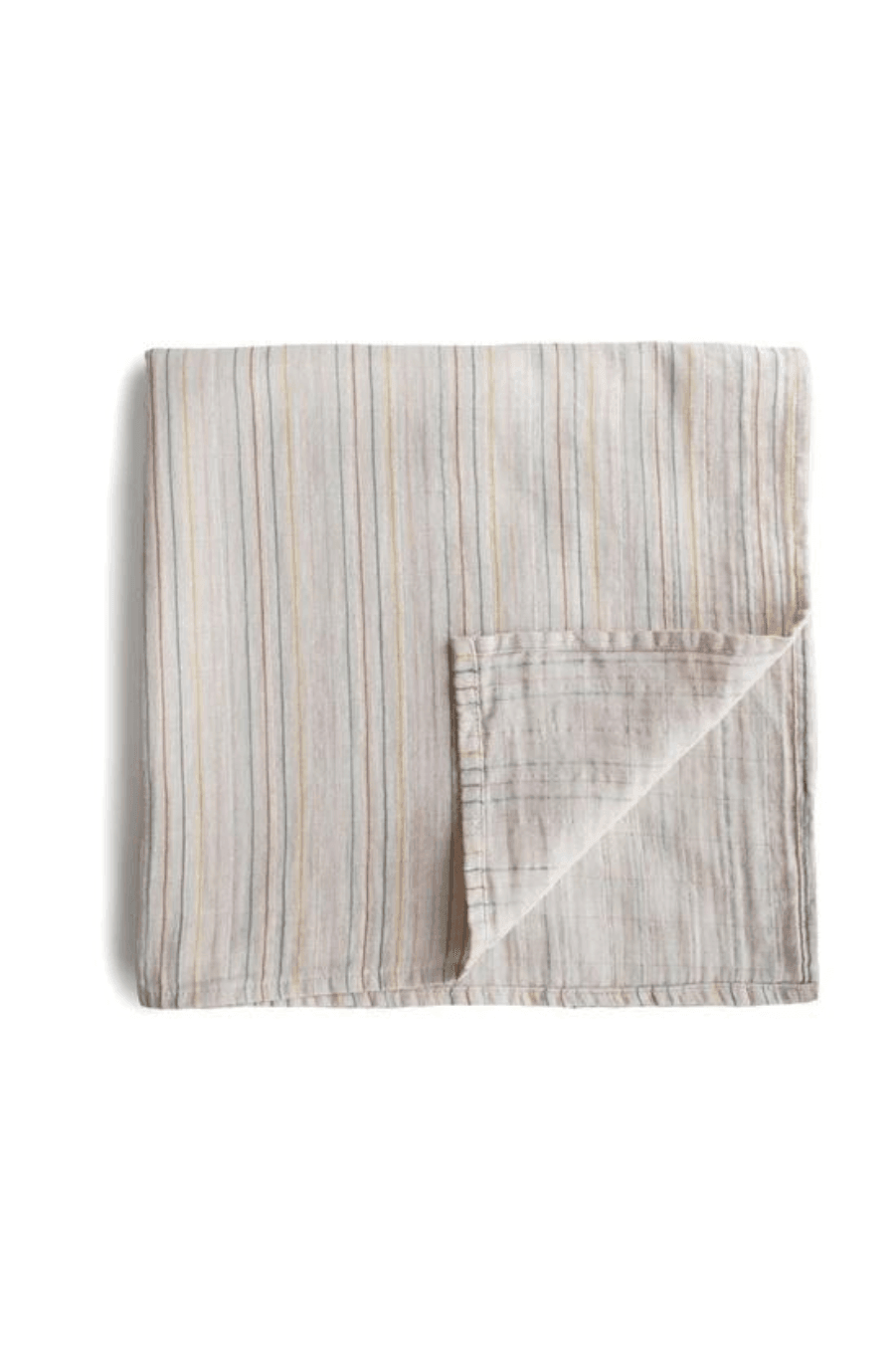 Mushie Muslin Swaddle Blanket Organic Cotton, Retro Stripes - Hello Little Birdie