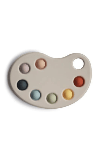 Mushie Paint Palette Press Toy, Multi - Hello Little Birdie