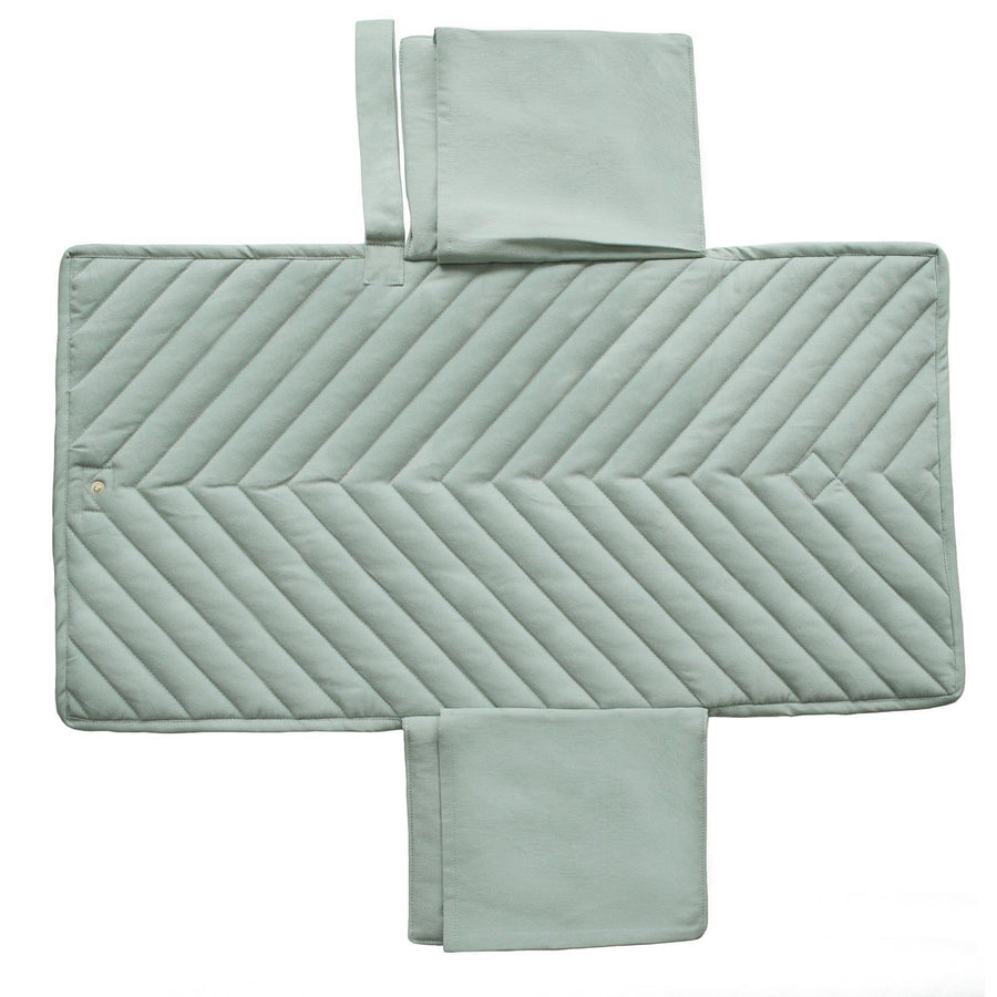 Mushie Portable Changing Pad Roman Green - Hello Little Birdie