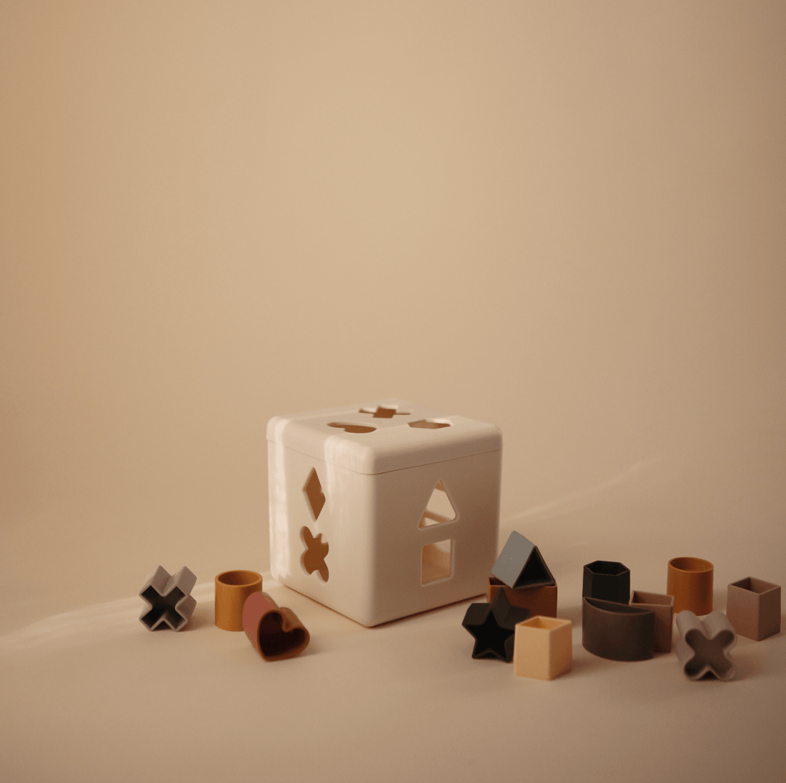 Mushie Shape Sorting Box - Hello Little Birdie